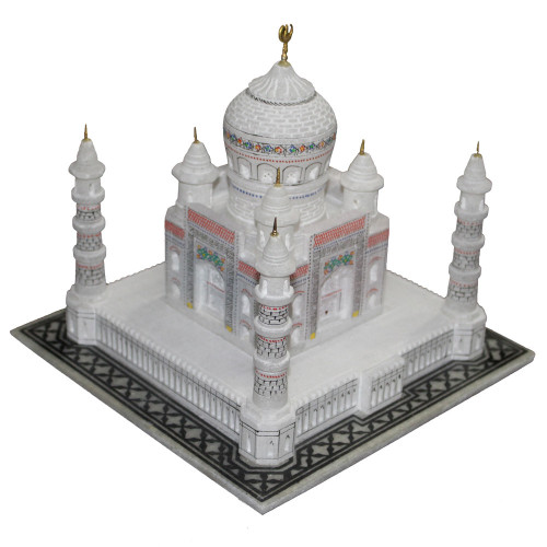 7" Inch Hand Carved White Marble Taj Mahal Showpiece Gift
