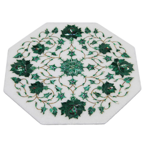 Unique Design White Marble Inlay Floor Pattern Tile