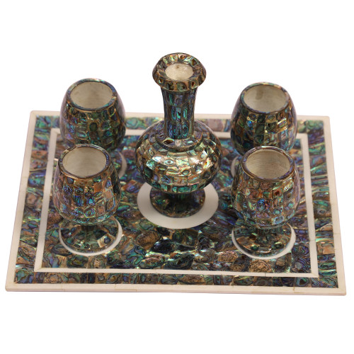 Traditional Serving Tray and Glass a Glance of Golden Era Work