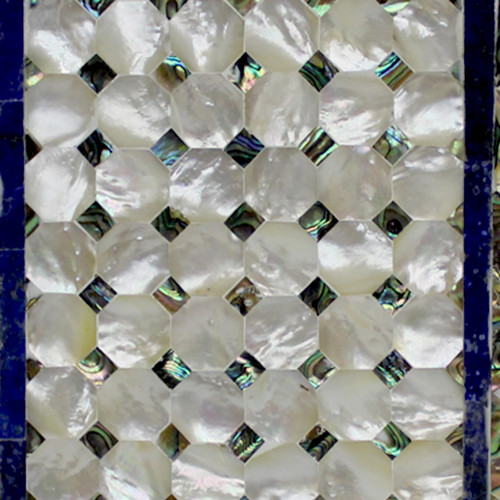 Semiprecious Gemstone Marble Inlay Serving Tray Rectangular
