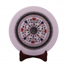 Beautiful Design Inlay White Marble Wall Plate