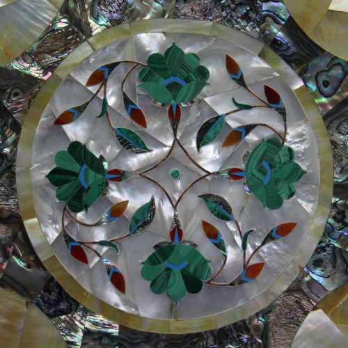 Mosaic Art Inlay White Marble Wall Decorative Plate