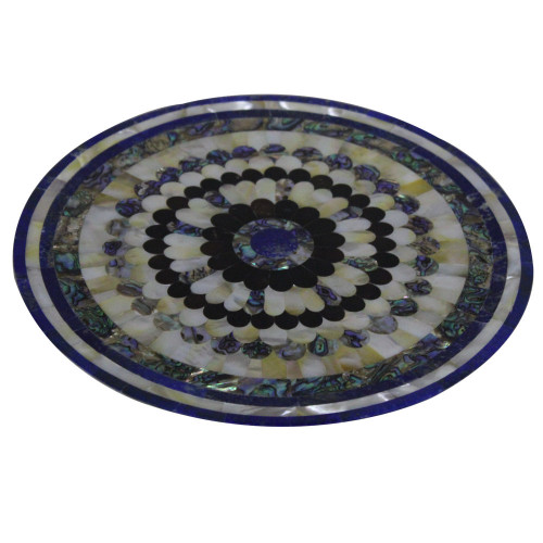 Beautiful White Marble Plate For Italian Round Table Top