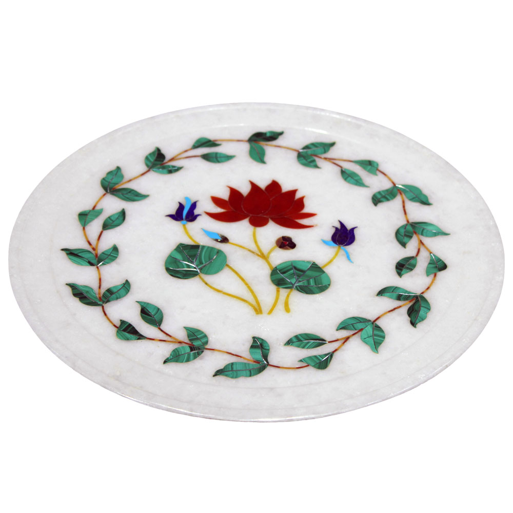 Details about   Marble Decorative Plate semi precious stones floral inlay handmade 