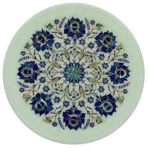 Attractive Wall Plate Best Use Lapislazuli Stone Floral Design