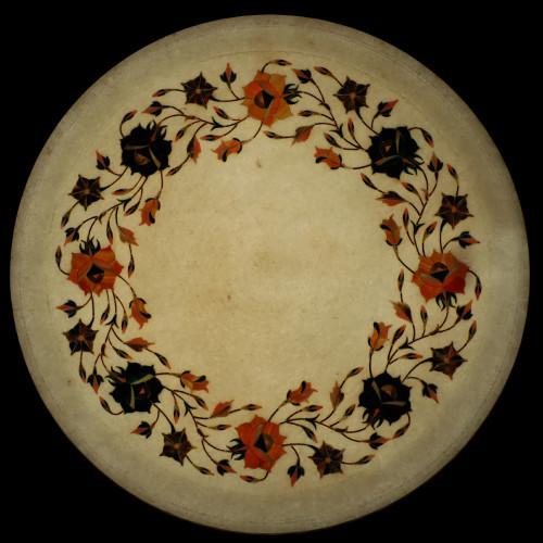Pietra Dura White Marble Wall Plate Handmade Item